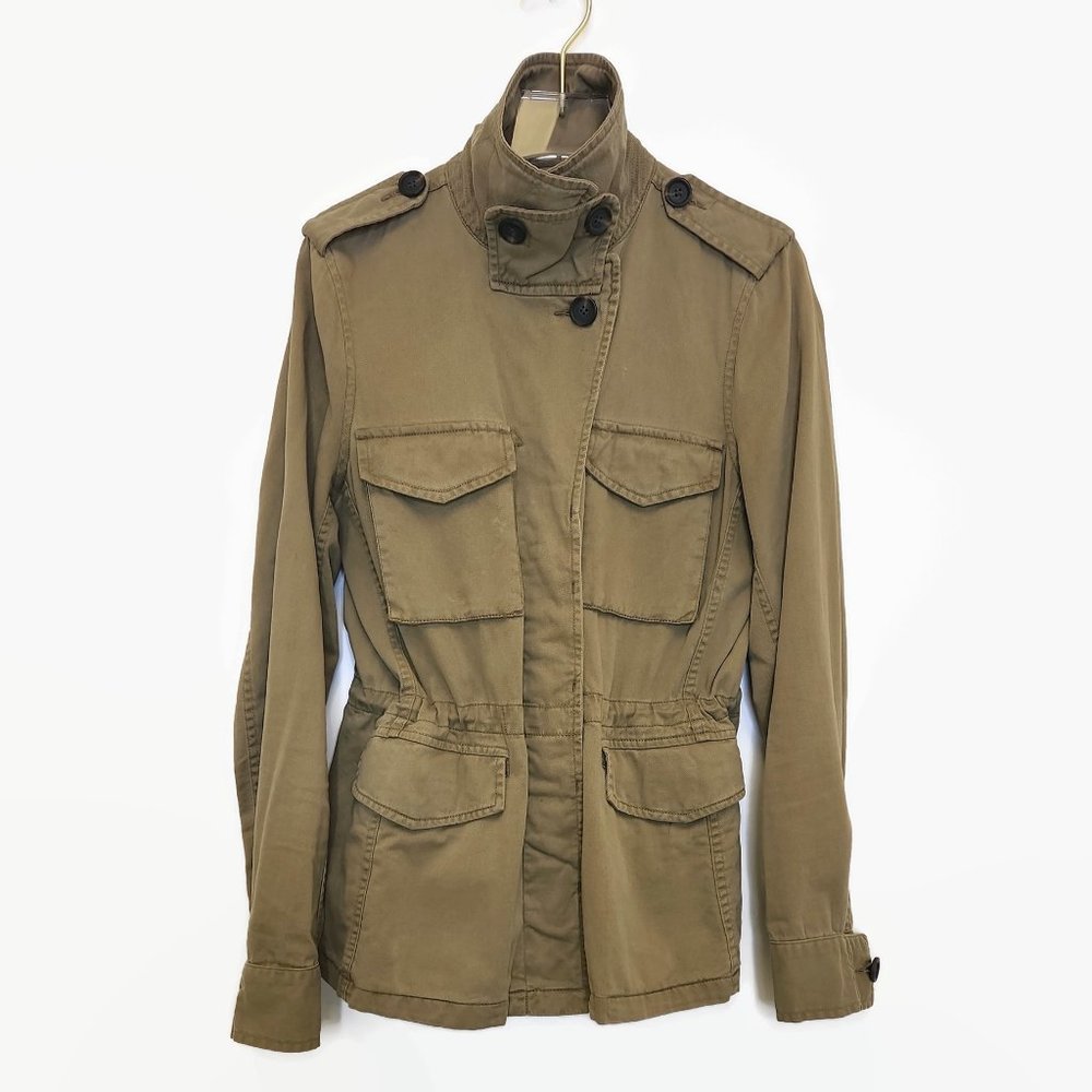 New Haven Supply Chino Jacket XS Tan Twill Cargo Pockets Cinch Waist - Picture 5 of 13